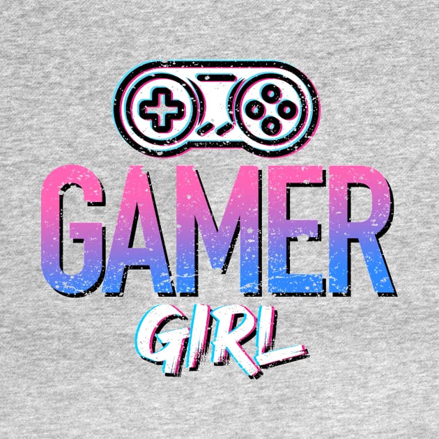 Gamer Girl Cute Gaming Controller Design - Girl Gamer Gift by PerttyShirty